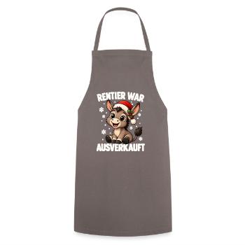 Rentier War Ausverkauft Esel Weihnachten Lustig - Kochschürze - Grau - Vorne - AI Model Male 185 dark (185cm)