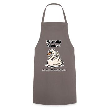 Natürlich fabelhafter finnischer Schwan - Kochschürze - Grau - Vorne - AI Model Male 185 dark (185cm)