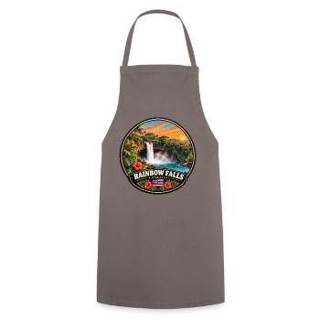 Rainbow Falls Hawaii Wasserfall Natur Wald - Kochschürze - Grau - Vorne - AI Model Male 185 dark (185cm)