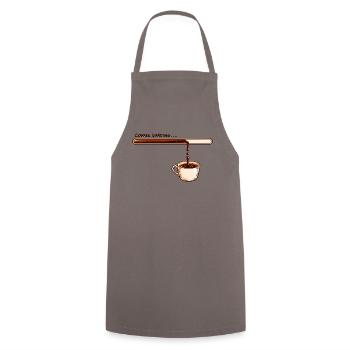 Coffee Loading Kaffee Spruch für Kaffeeliebhaber - Kochschürze - Grau - Vorne - AI Model Male 185 dark (185cm)