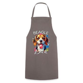 Beagle Papa - Kochschürze - Grau - Vorne - AI Model Male 185 dark (185cm)
