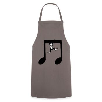 Hanging on a Note – T-Shirt für Musikliebhaber - Kochschürze - Grau - Vorne - AI Model Male 185 dark (185cm)