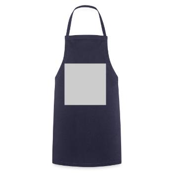 Quatrat in Grau - Kochschürze - Navy - Vorne - AI Model Male 185 dark (185cm)