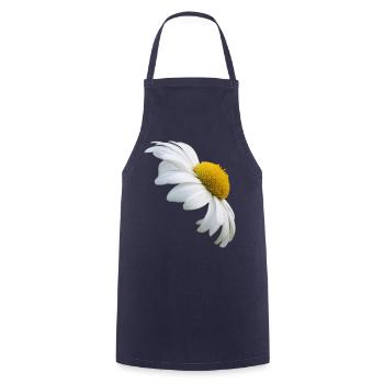 Margeriten Margerite weiße Blume Gänseblume - Kochschürze - Navy - Vorne - AI Model Male 185 dark (185cm)