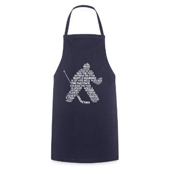 Word Art Hockey Goalie - Cooking Apron - navy - Front - AI Model Male 185 dark (185cm)