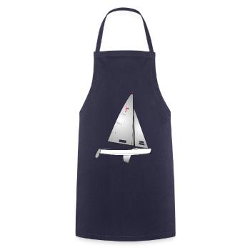Pirat Riss - Kochschürze - Navy - Vorne - AI Model Male 185 dark (185cm)