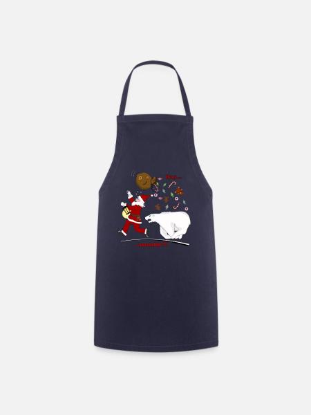 Weihnachtsmann - Kochschürze - Navy