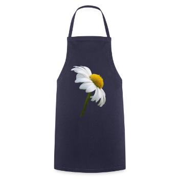 Margerite Gänseblume - Kochschürze - Navy - Vorne - AI Model Male 185 dark (185cm)