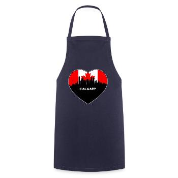 Calgary Kanada Flagge Skyline Reise Souvenir - Kochschürze - Navy - Vorne - AI Model Male 185 dark (185cm)