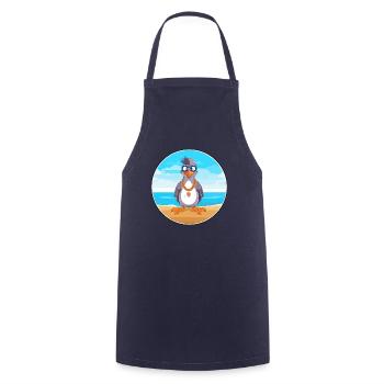Jay Cartoon Yoga Strand Sommer Illustration - Kochschürze - Navy - Vorne - AI Model Male 185 dark (185cm)
