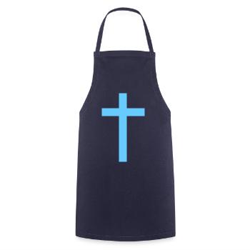 simple cross - Kochschürze - Navy - Vorne - AI Model Male 185 dark (185cm)