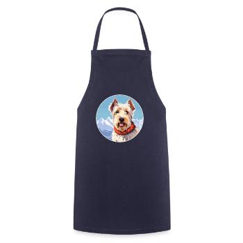 Sportliche Lucas Terrier Hunderasse Cartoon Kawaii Wa - Kochschürze - Navy - Vorne - AI Model Male 185 dark (185cm)