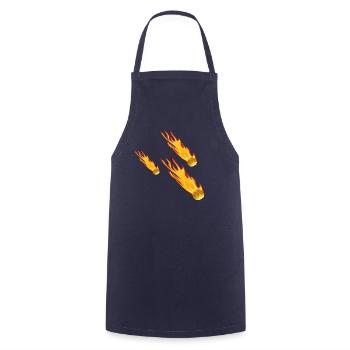 Flammenkometen Trio - Kochschürze - Navy - Vorne - AI Model Male 185 dark (185cm)