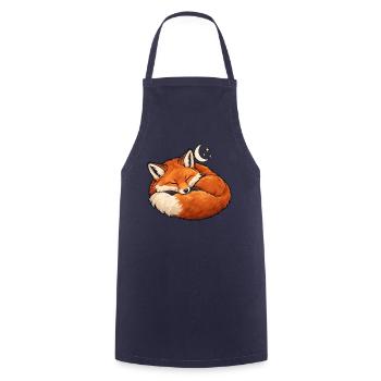 Schlafender Fuchs Mondtraum - Kochschürze - Navy - Vorne - AI Model Male 185 dark (185cm)