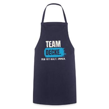 Team Decke – mir ist kalt - Kochschürze - Navy - Vorne - AI Model Male 185 dark (185cm)