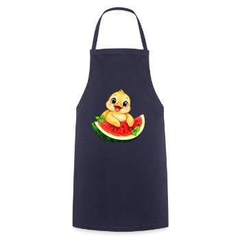 Süßes Küken Cartoon Sommer Melone - Kochschürze - Navy - Vorne - AI Model Male 185 dark (185cm)