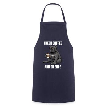 I Need Coffee and Silence Cane Corso Cane Corsos - Kochschürze - Navy - Vorne - AI Model Male 185 dark (185cm)