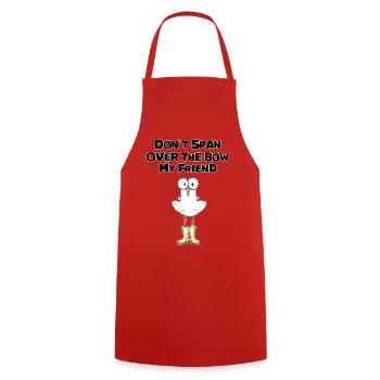 Witziger Spruch Englisch lustig - Kochschürze - Rot - Vorne - AI Model Male 185 dark (185cm)