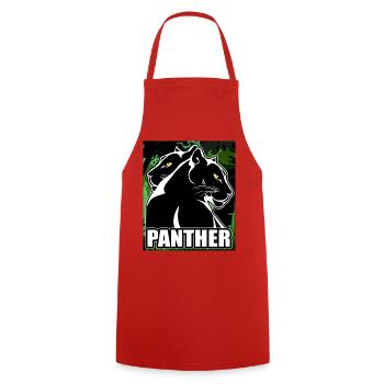 Panther - Kochschürze - Rot - Vorne - AI Model Male 185 dark (185cm)
