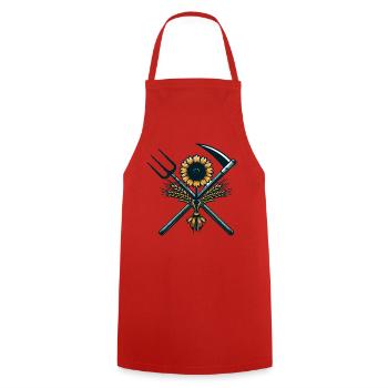 Agriculture Logo - Cooking Apron - red - Front - AI Model Male 185 dark (185cm)