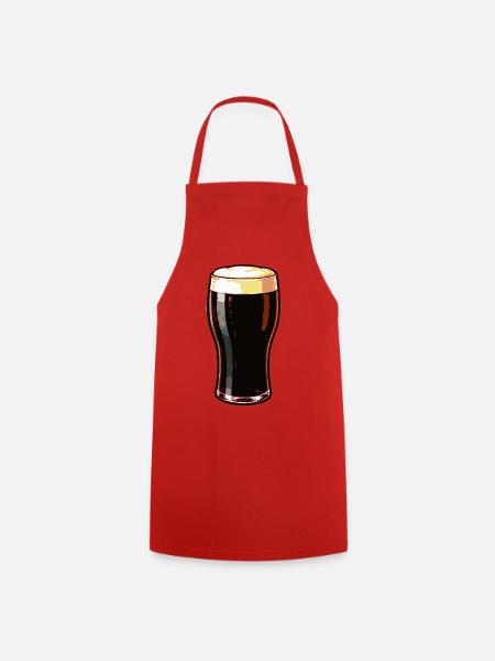 Dunkles Bierglas Motiv - Kochschürze - Rot