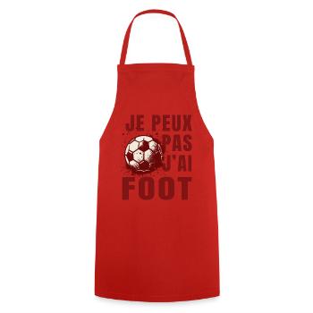 Ich kann nicht, ich habe Fußball - Kochschürze - Rot - Vorne - AI Model Male 185 dark (185cm)