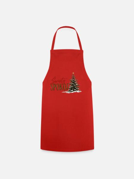 Święty Spokój polnisches Weihnachtsbaumdesign - Kochschürze - Rot