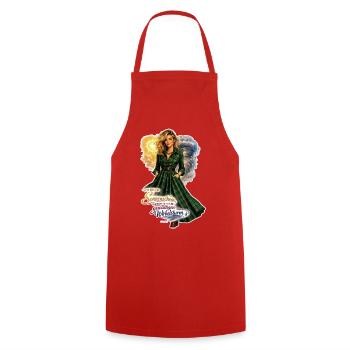 Sonnenschein Sturm Kleid Collage - Kochschürze - Rot - Vorne - AI Model Male 185 dark (185cm)