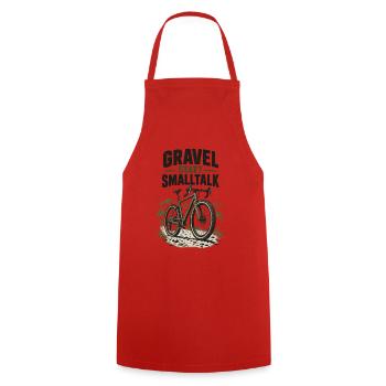 Gravel statt Smalltalk - Kochschürze - Rot - Vorne - AI Model Male 185 dark (185cm)