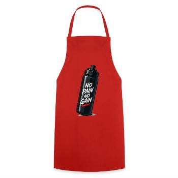 No Pain No Gain Flasche Design - Kochschürze - Rot - Vorne - AI Model Male 185 dark (185cm)