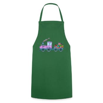 Train pour enfants avec remorque rose - Tablier de cuisine - vert foncé - Devant - AI Model Male 185 dark (185cm)
