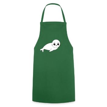 Sceau Kawaii Sceau Kawaii Fille Kawaii Manga - Tablier de cuisine - vert foncé - Devant - AI Model Male 185 dark (185cm)