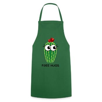 free hugs cactus - Kochschürze - Grün - Vorne - AI Model Male 185 dark (185cm)