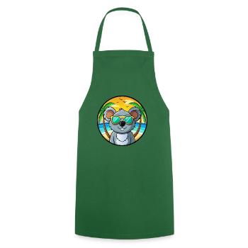 Koala Lustige Cartoon Sommer Strand Sonnenbrille Cool - Kochschürze - Grün - Vorne - AI Model Male 185 dark (185cm)