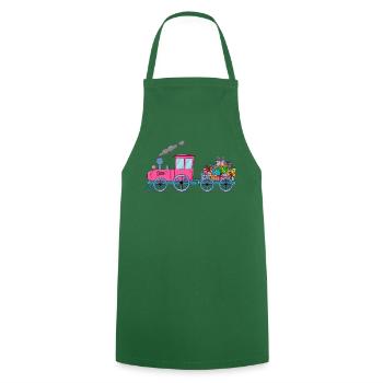 Train pour enfants avec remorque rose - Tablier de cuisine - vert foncé - Devant - AI Model Male 185 dark (185cm)