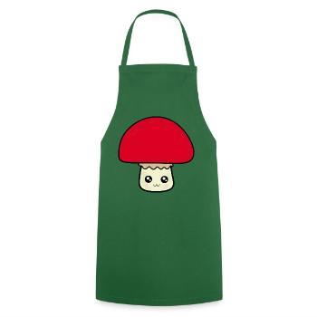 Kawaii Pilz Kawaii Chibi Kawaii food - Kochschürze - Grün - Vorne - AI Model Male 185 dark (185cm)