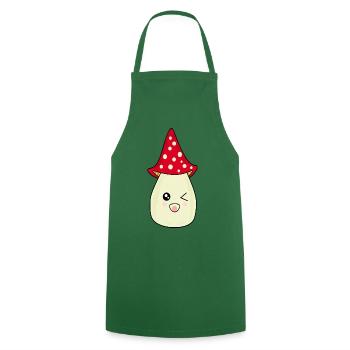 Kawaii Pilz Kawaii Fliegenpilz Kawaii Kostüm - Kochschürze - Grün - Vorne - AI Model Male 185 dark (185cm)