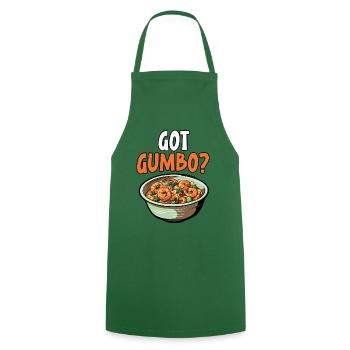Gumbo-Liebhaber Foodie Louisiana Essen Cajun-Küche - Kochschürze - Grün - Vorne - AI Model Male 185 dark (185cm)