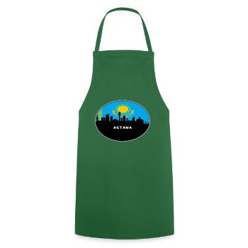 Astana Kasachstan Flagge Skyline Silhouette Reisen - Kochschürze - Grün - Vorne - AI Model Male 185 dark (185cm)