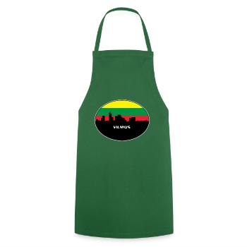 Vilnius Litauen Flagge Skyline Silhouette Reisen - Kochschürze - Grün - Vorne - AI Model Male 185 dark (185cm)
