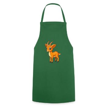 Antilope Niedliche Maskottchen Zeichentrickfigur Kawaii - Kochschürze - Grün - Vorne - AI Model Male 185 dark (185cm)