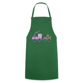 Train pour enfants avec remorque rose - Tablier de cuisine - vert foncé - Devant - AI Model Male 185 dark (185cm)