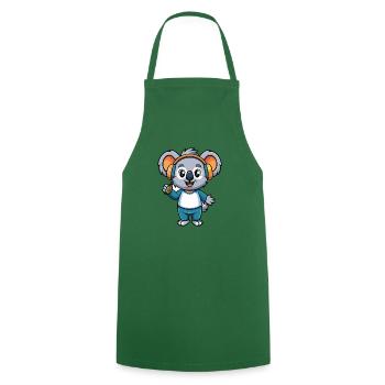 Koala Lustige Cartoon Figur Kopfhörer Musik - Kochschürze - Grün - Vorne - AI Model Male 185 dark (185cm)