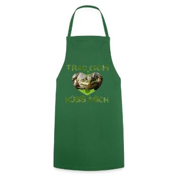 küss mich Frosch verzaubert - Kochschürze - Grün - Vorne - AI Model Male 185 dark (185cm)