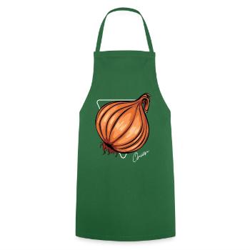 Trendy Onion Cool Gemüse Zwiebeln - Kochschürze - Grün - Vorne - AI Model Male 185 dark (185cm)