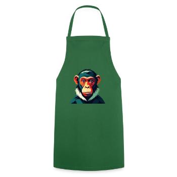 Singe Dessin Animé Personnage Animal De Compagnie Coloré - Tablier de cuisine - vert foncé - Devant - AI Model Male 185 dark (185cm)