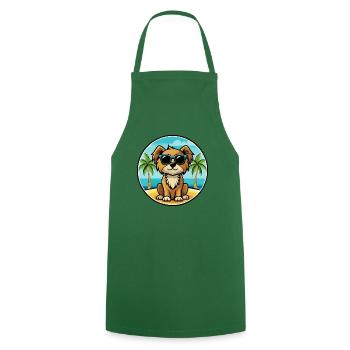 Englische Spielzeug Spaniel Hund Rasse Cartoon Sonnenbrille - Kochschürze - Grün - Vorne - AI Model Male 185 dark (185cm)