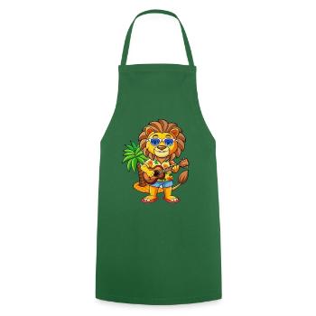 Funny Lion Summer Beach Sunglasses Hawaiian - Cooking Apron - green - Front - AI Model Male 185 dark (185cm)