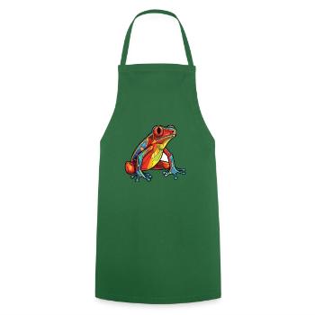 Frosch buntes Aquarell Tier Haustier Illustration - Kochschürze - Grün - Vorne - AI Model Male 185 dark (185cm)
