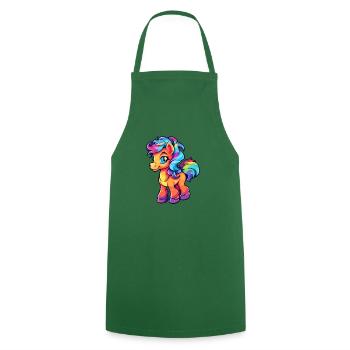 ponny buntes Aquarell Cartoon Kawaii Tier - Kochschürze - Grün - Vorne - AI Model Male 185 dark (185cm)